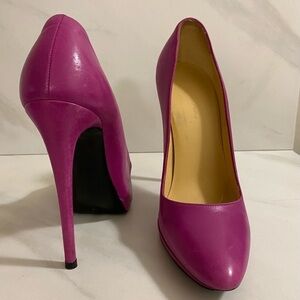 Balenciaga leather platform stiletto heels